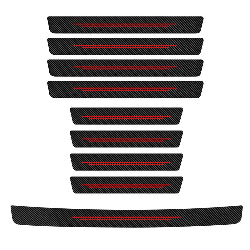 9X Door Scuff Sill Cover Rear Trunk Guard Protector Trim For Nissan Accessories gallery