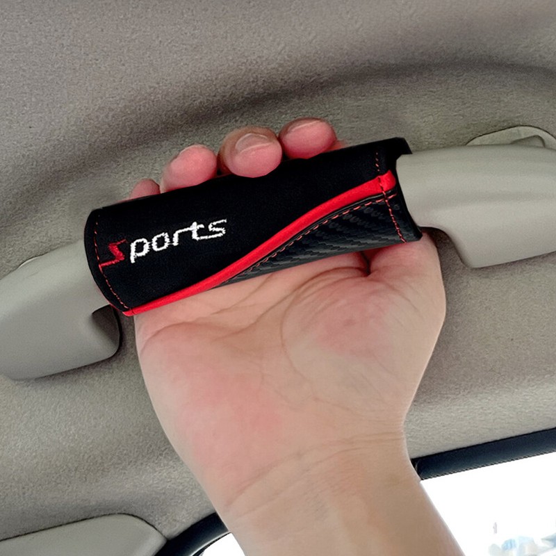 4x Car Roof Handle Guard Cover Suede Handrail Armrest Handle Protector Cover Pad gallery
