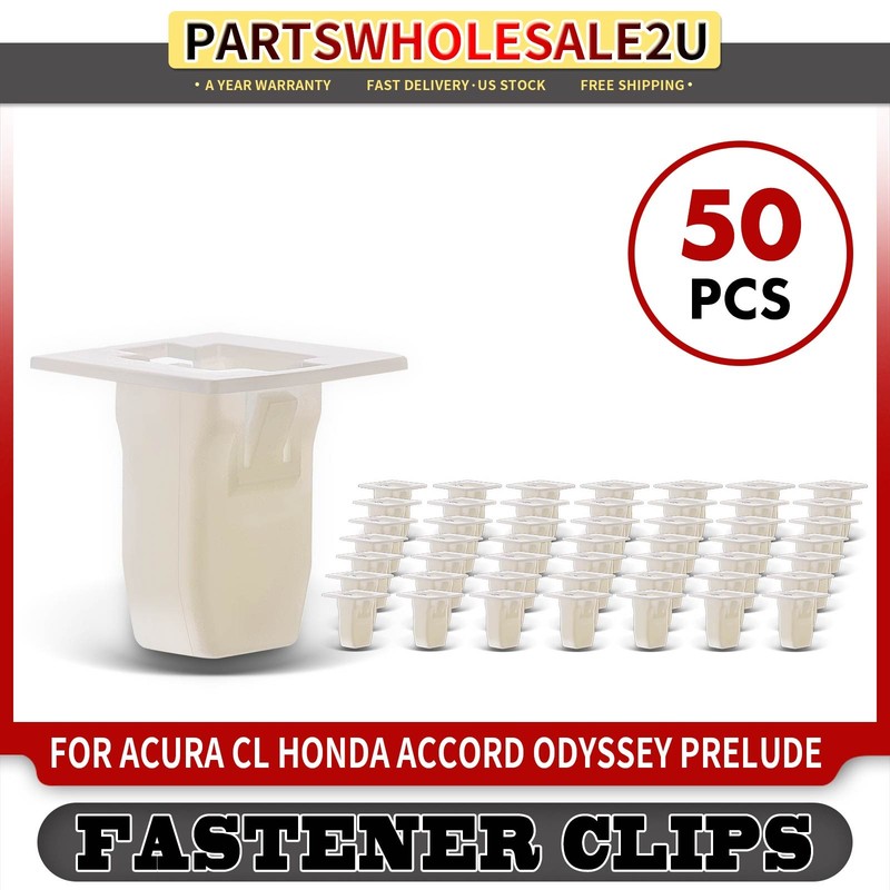 50Pcs 8mm x 11mm Nylon Bumper Cover Grommet Retainer Clip for Honda CR-Z Acura